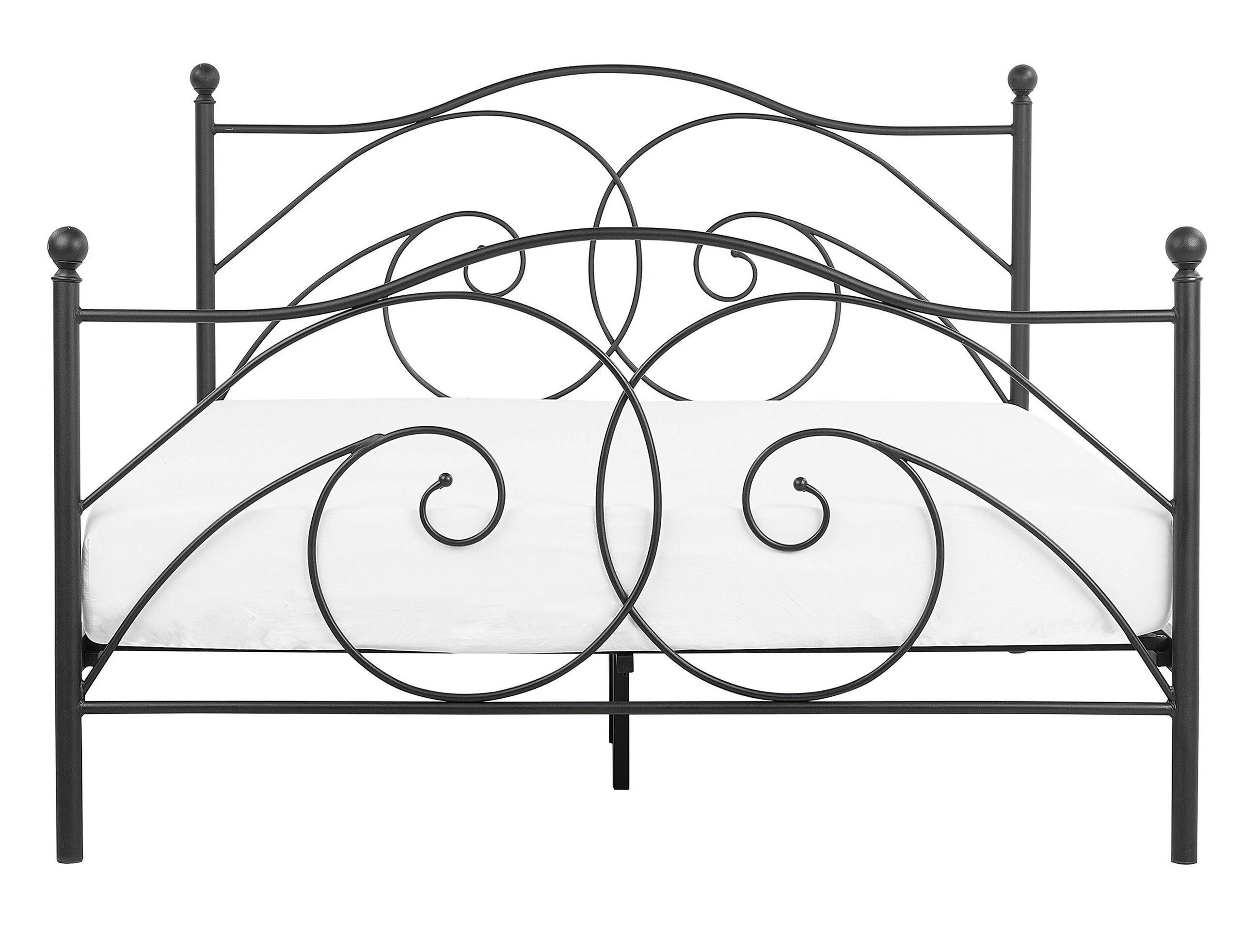 Beliani Bett mit Lattenrost aus Stahl Retro DINARD