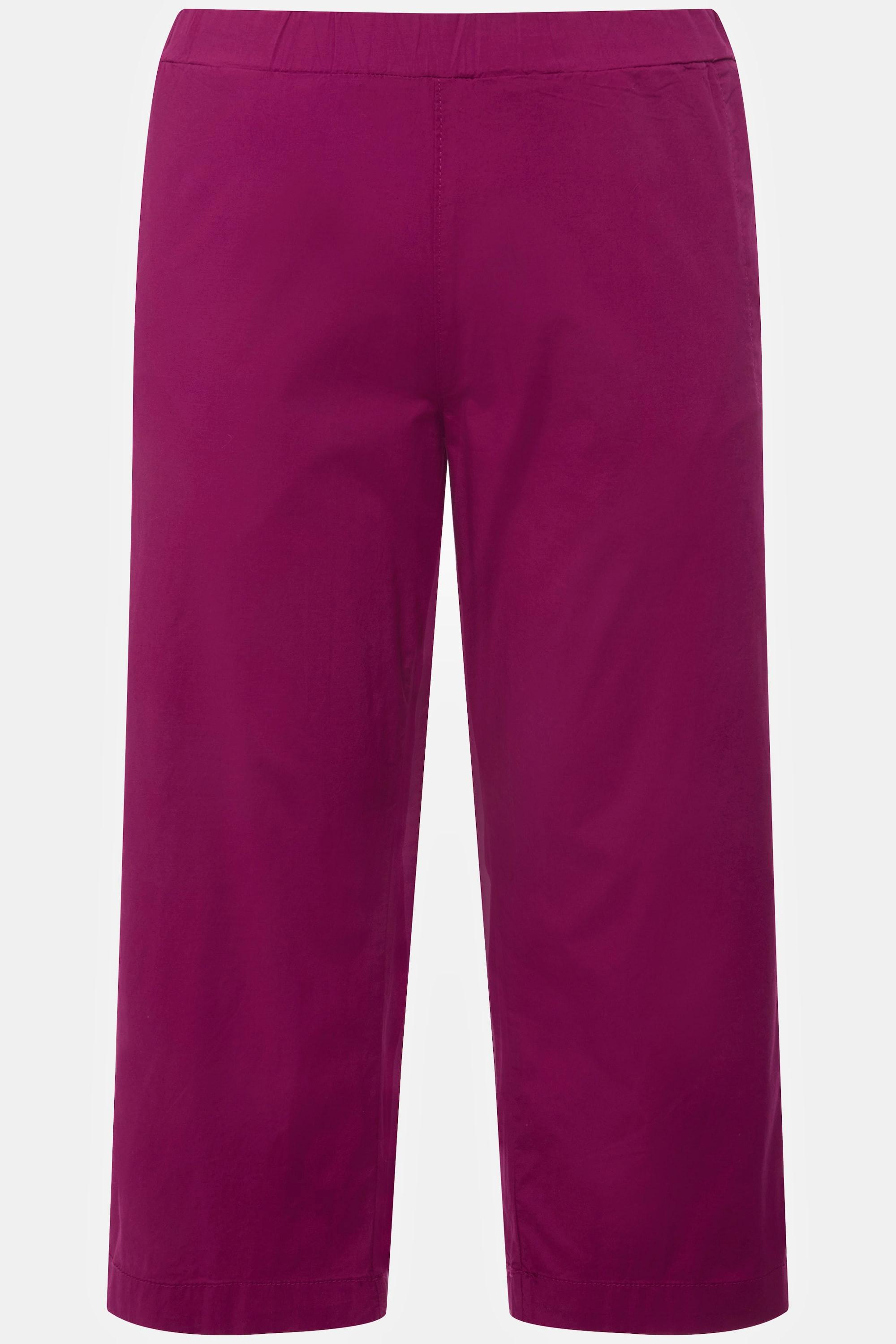 Ulla Popken 7/8-Hose Ruby mit geformtem Knie und geradem Bein