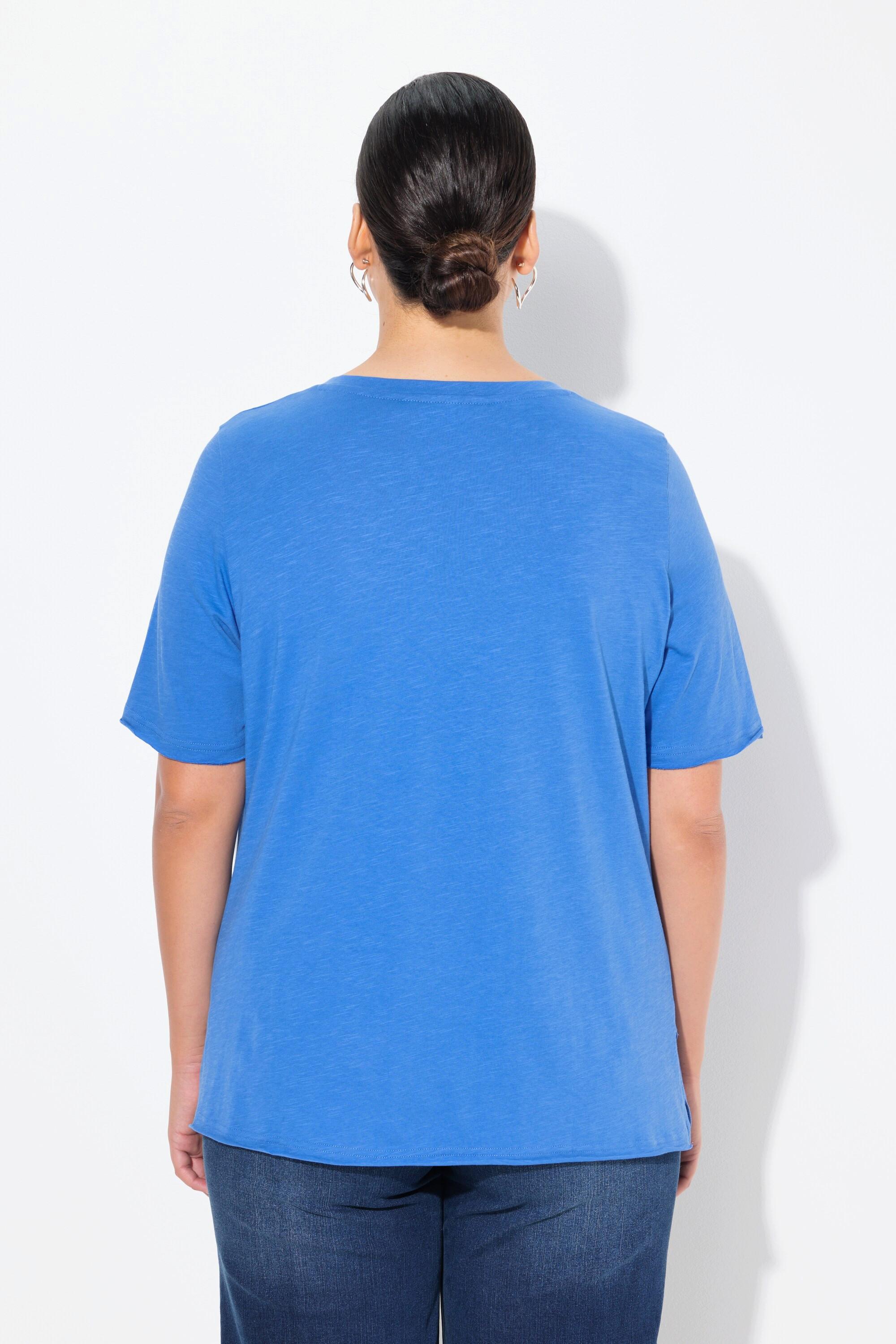 Ulla Popken Tiermotiv A-Linie V-Ausschnitt Halbarm T-Shirt