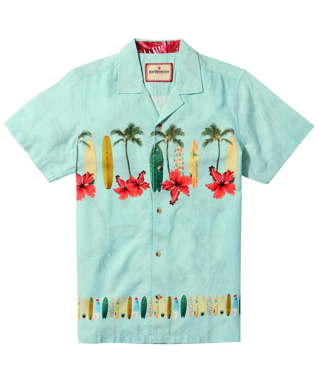 Joe Browns Surfboard Druck Kurzarm Hemd