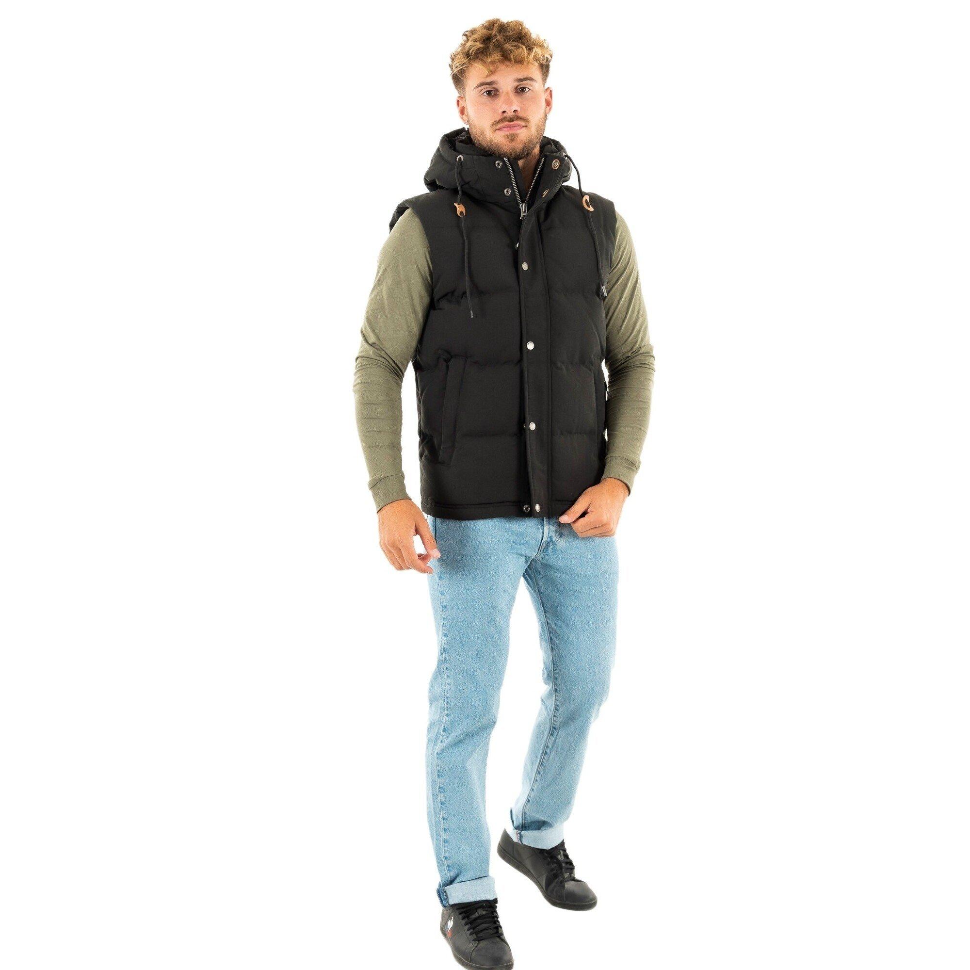 Superdry ärmellose daunenjacke mit kapuze everst