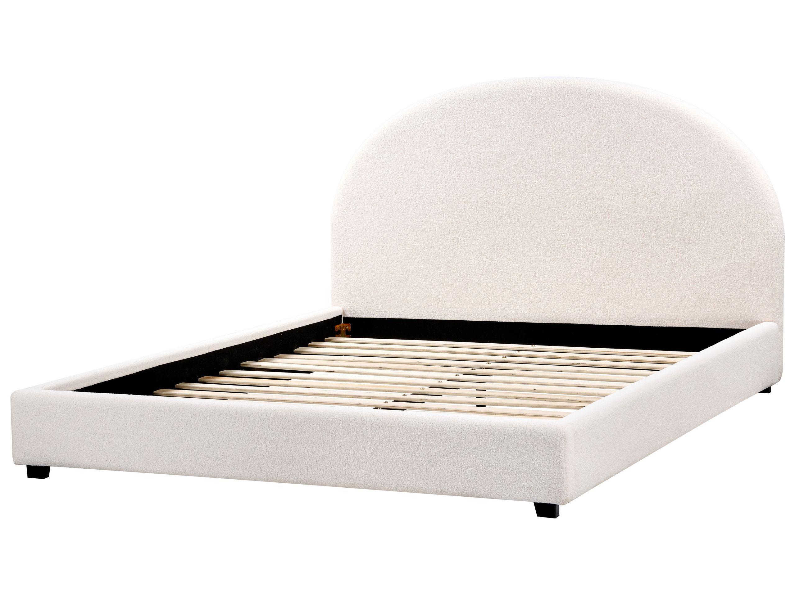 Beliani Bett mit Lattenrost aus Bouclé Retro VAUCLUSE