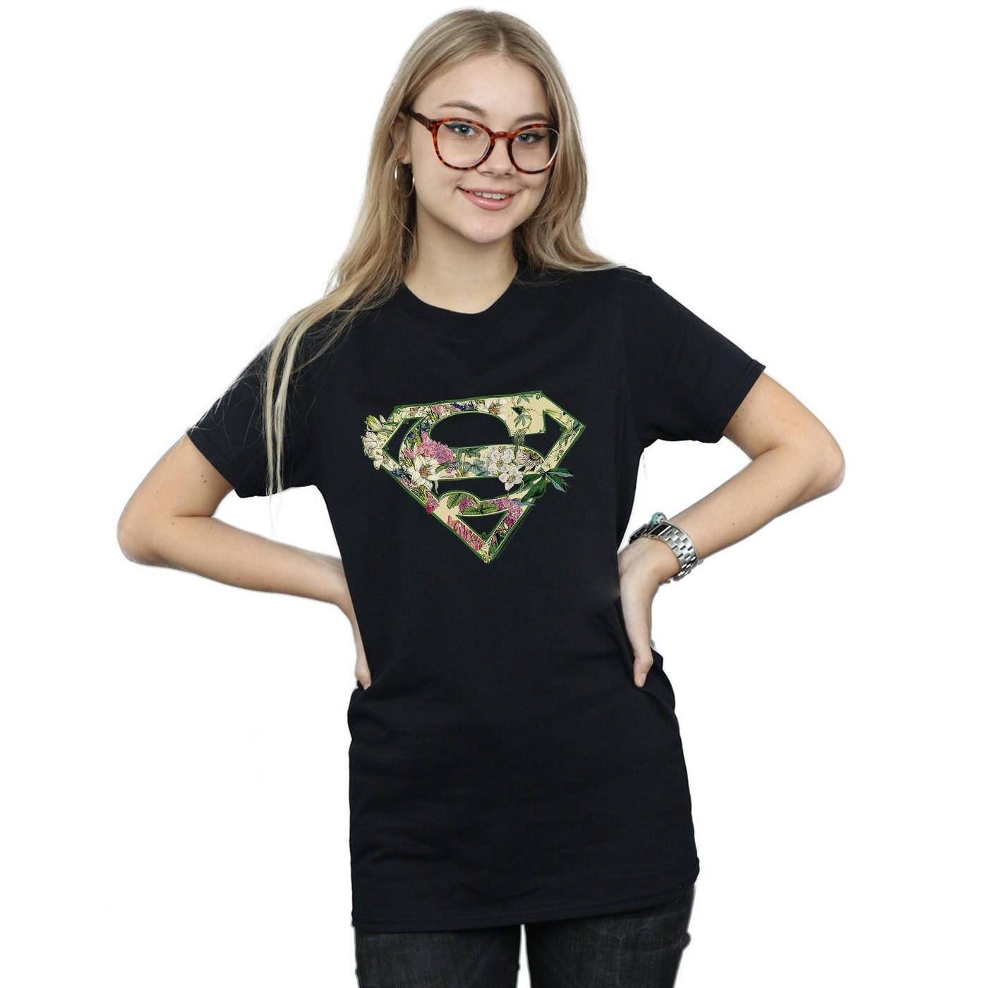 DC COMICS Superman Floral Logo T-Shirt