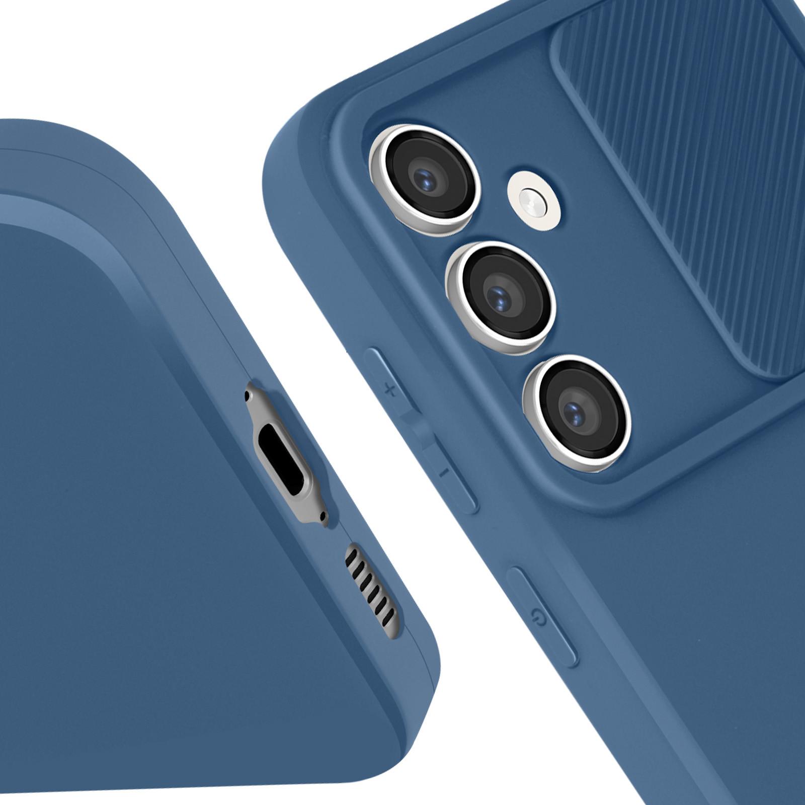 Avizar Hülle Galaxy S23 FE Kameraabdeckung Blau
