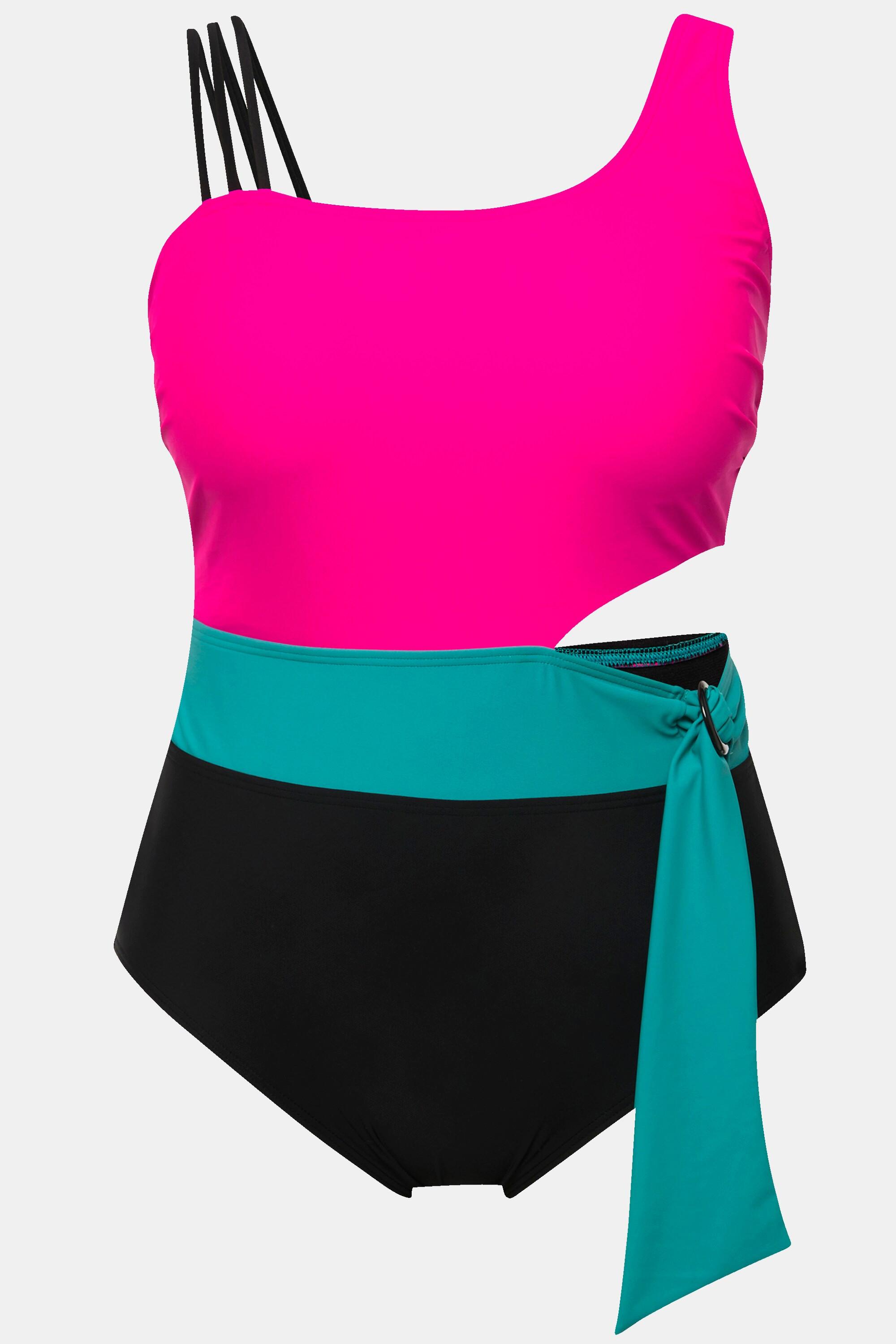 Ulla Popken Badeanzug, Softcups neon berry