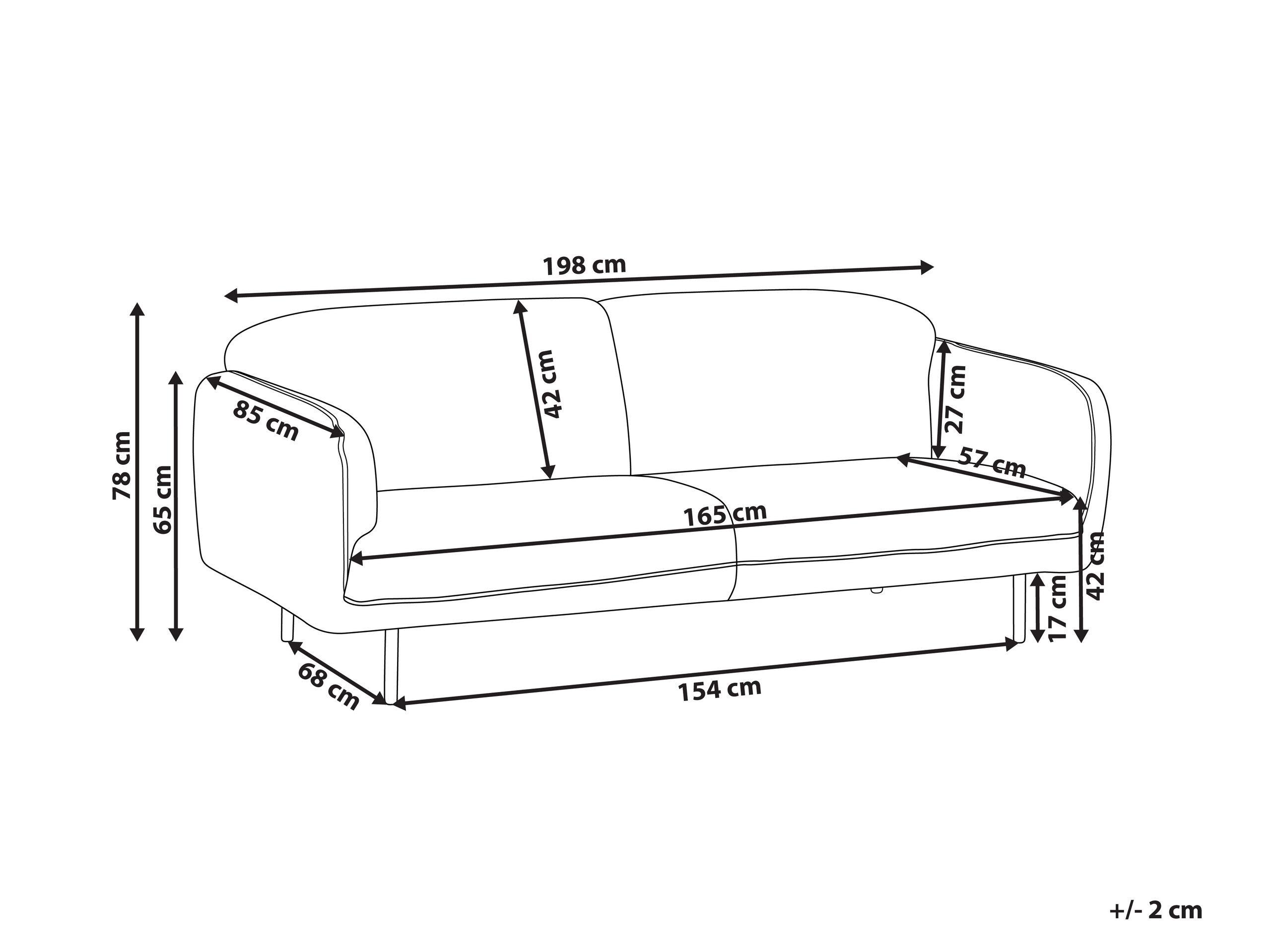 Beliani 3 Sitzer Sofa aus Bouclé Retro TONSBERG