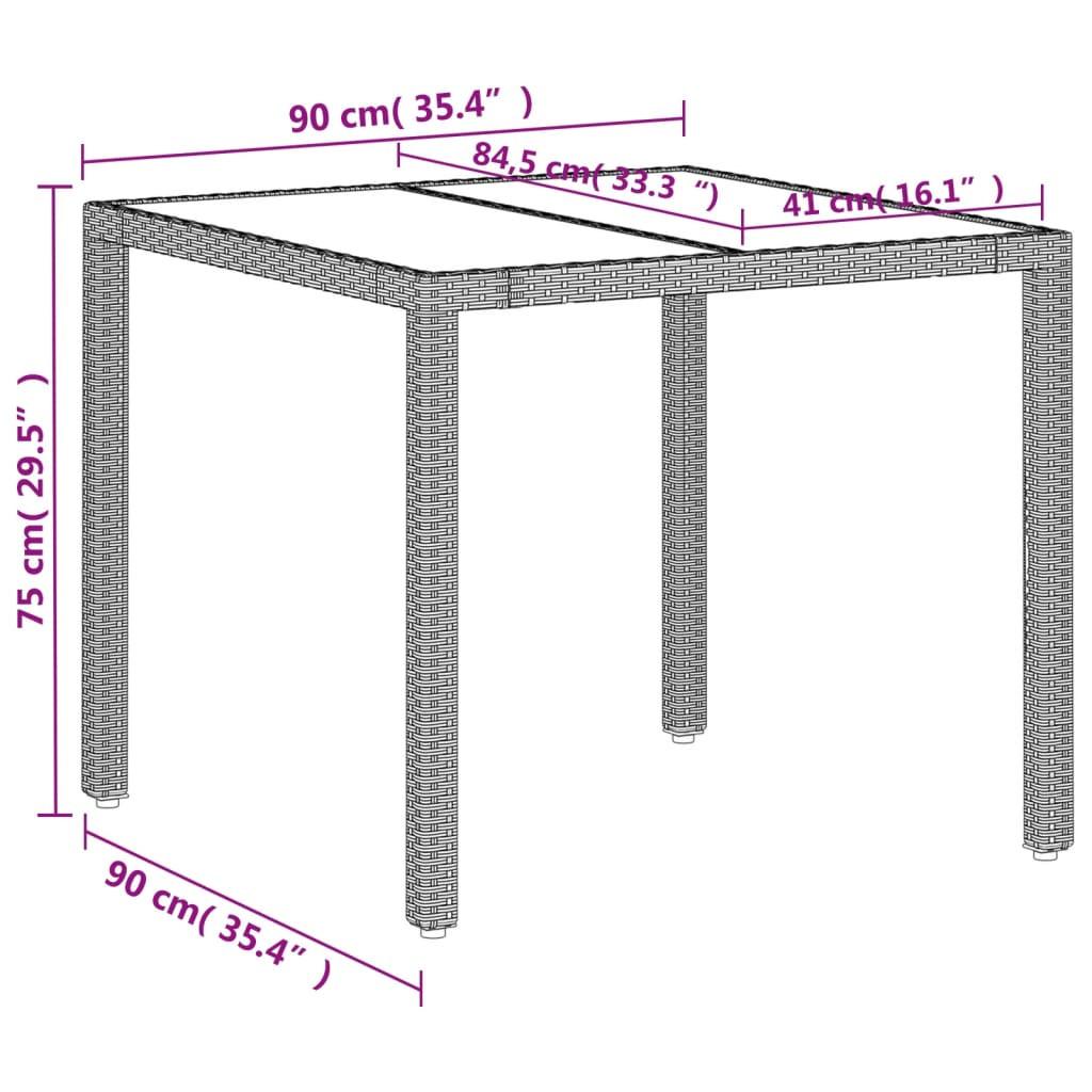 VidaXL Gartentisch poly-rattan