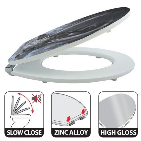 spirella Toilettensitz MDF ELEPHANT – Edelstahlscharniere