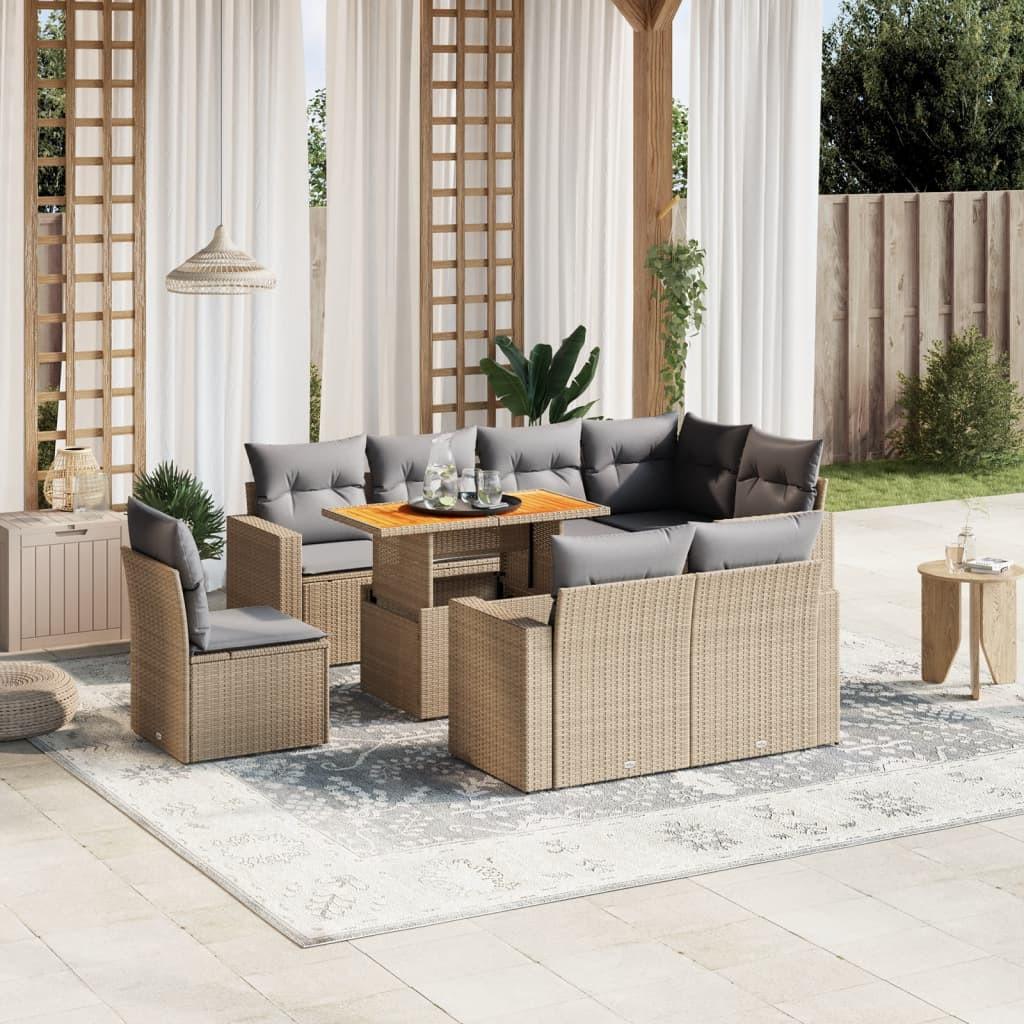 VidaXL Garten sofagarnitur poly-rattan
