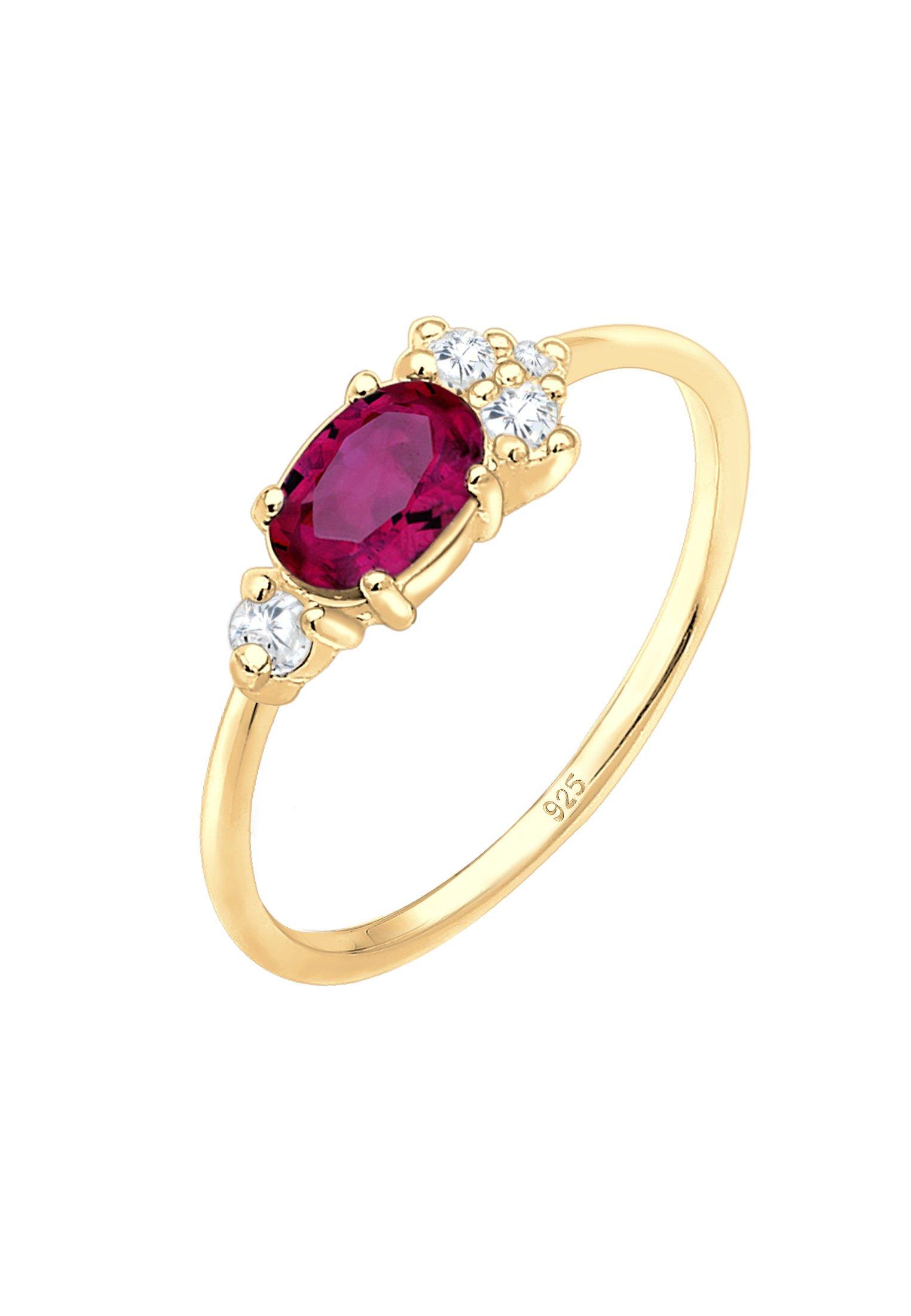 Elli Ring Vintage Zirkonia Synthetischer Rubin