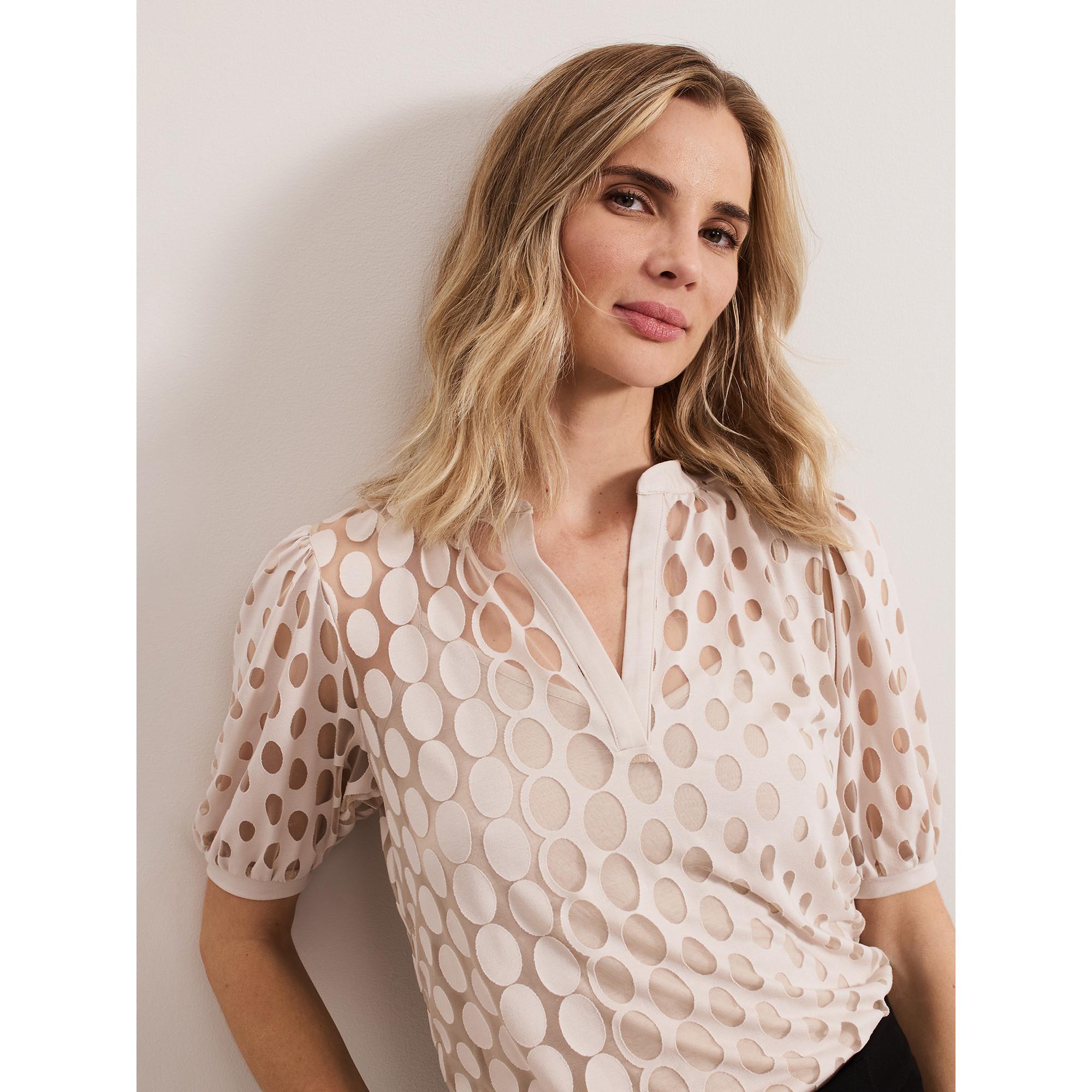 Phase Eight Cleo Geometrisches Kurzarm Top