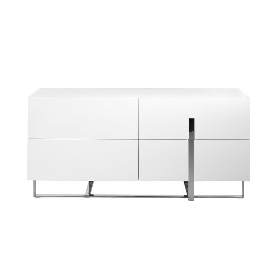 ANGEL CERDA Weißes Sideboard mit Stahlbeinen
