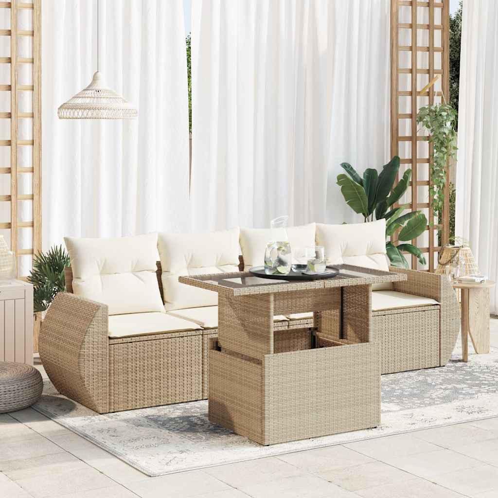 VidaXL Gartensofa set poly-rattan