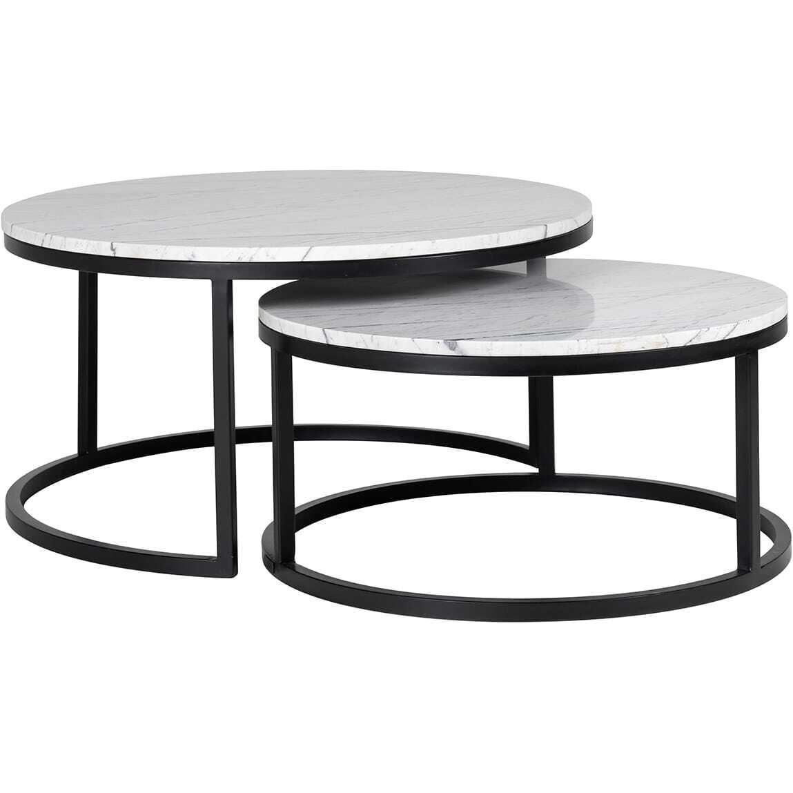 mutoni Couchtisch Lexington weiss 92 (2er-Set)