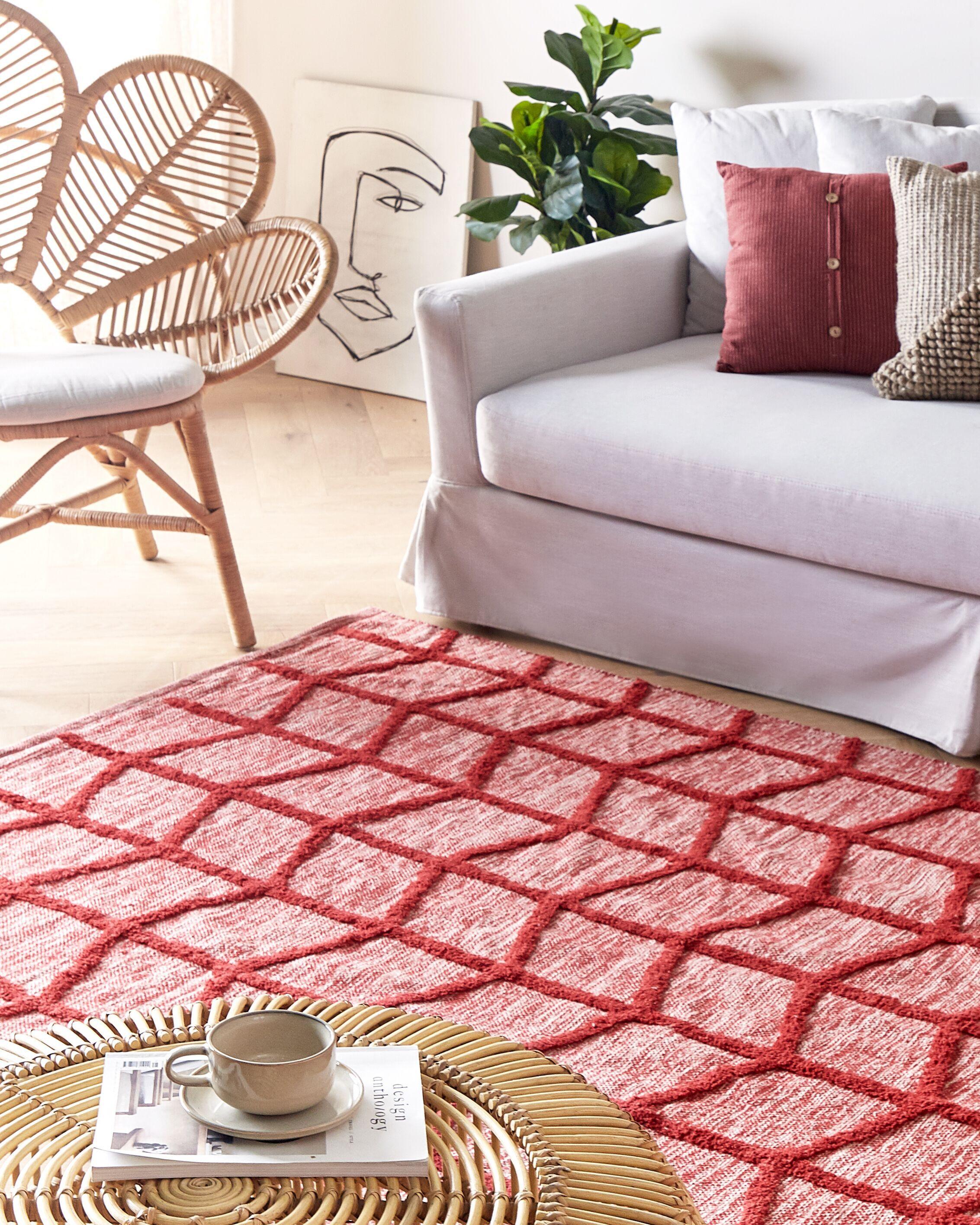 Beliani Teppich aus Baumwolle Modern SIVAS