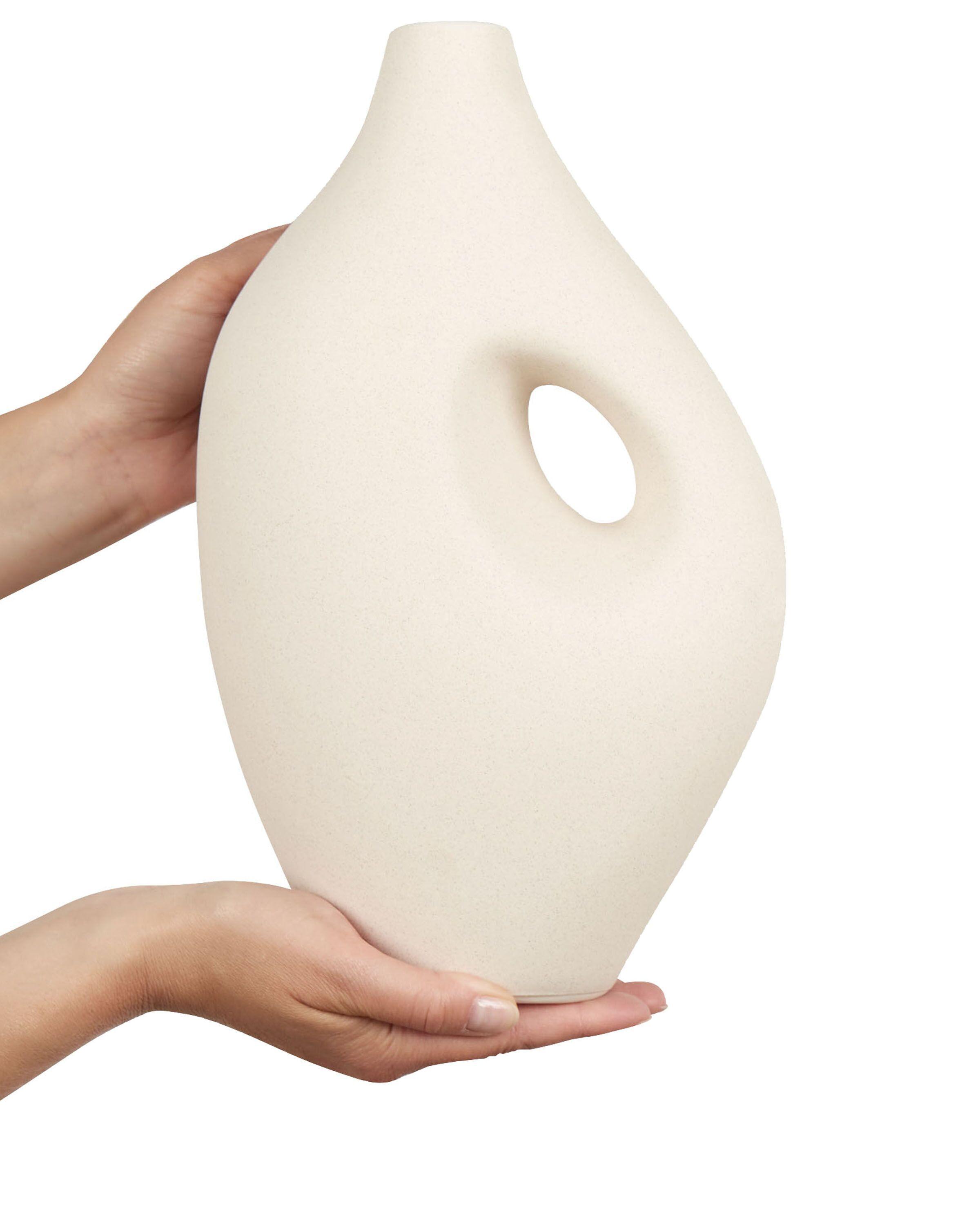 Beliani Blumenvase aus Porzellan Skandinavisch KOMOTINI