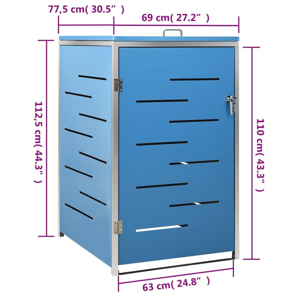 VidaXL Mülltonnenbox edelstahl
