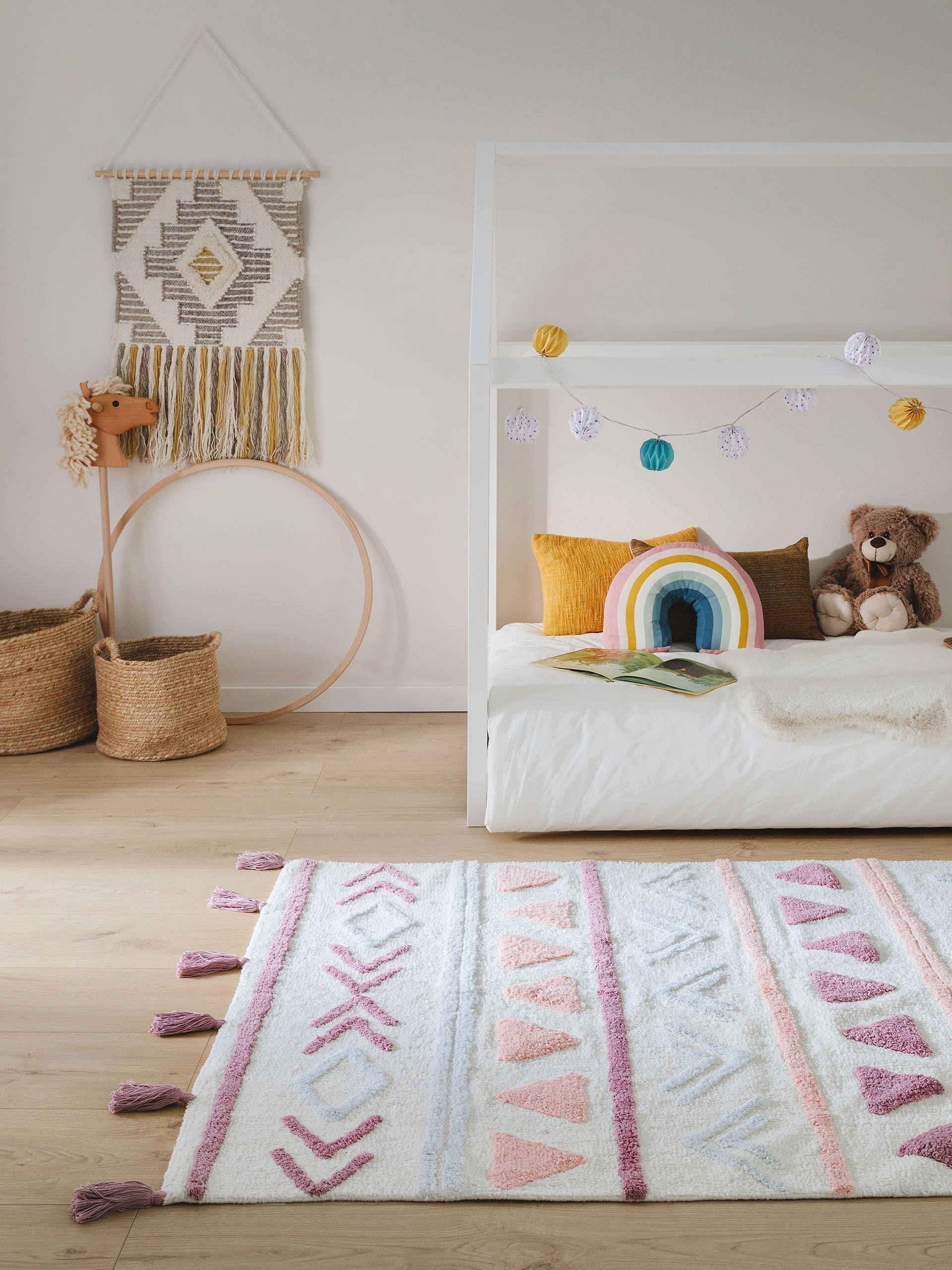 Benuta Waschbarer Kinderteppich Levi Rosa