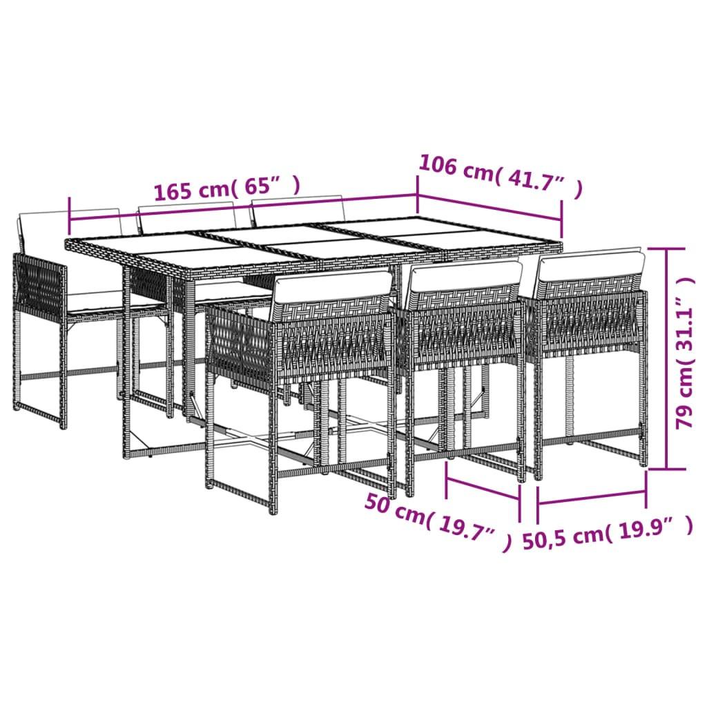 VidaXL Garten essgruppe poly-rattan