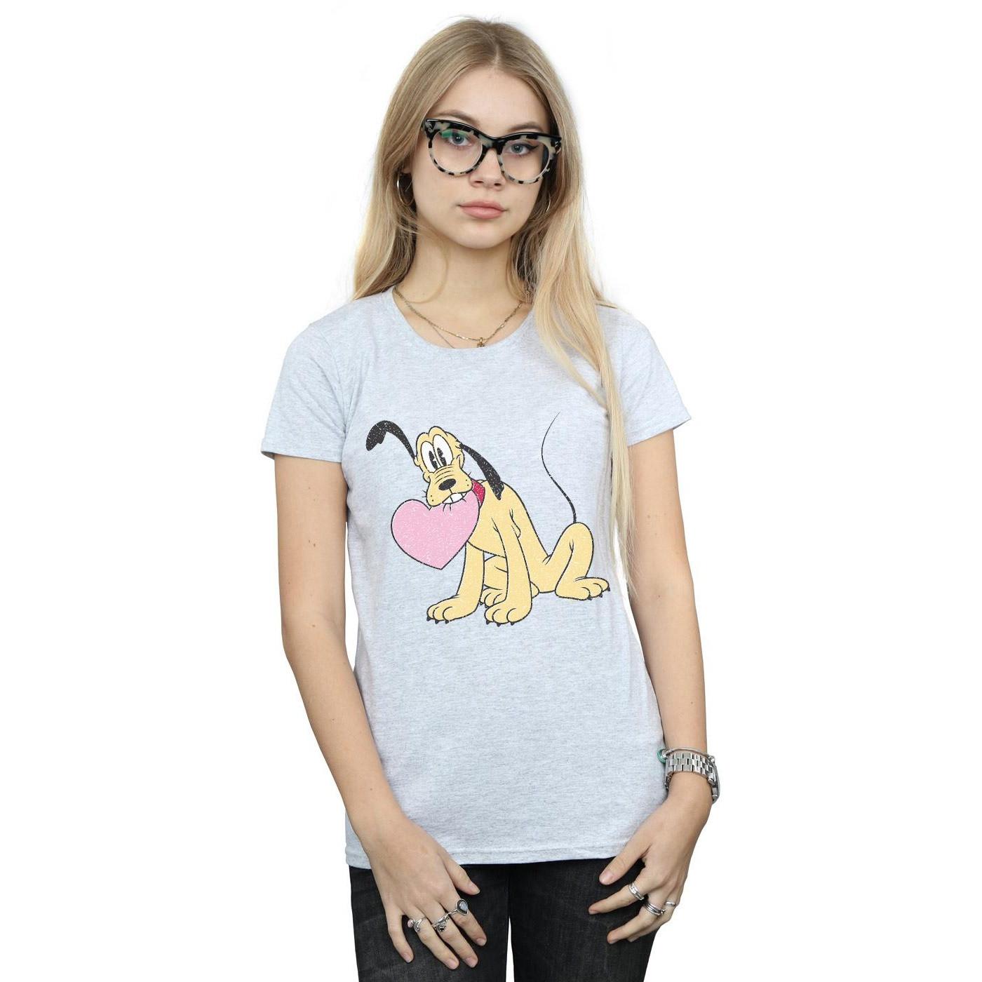 Disney Pluto Herz Print T-Shirt