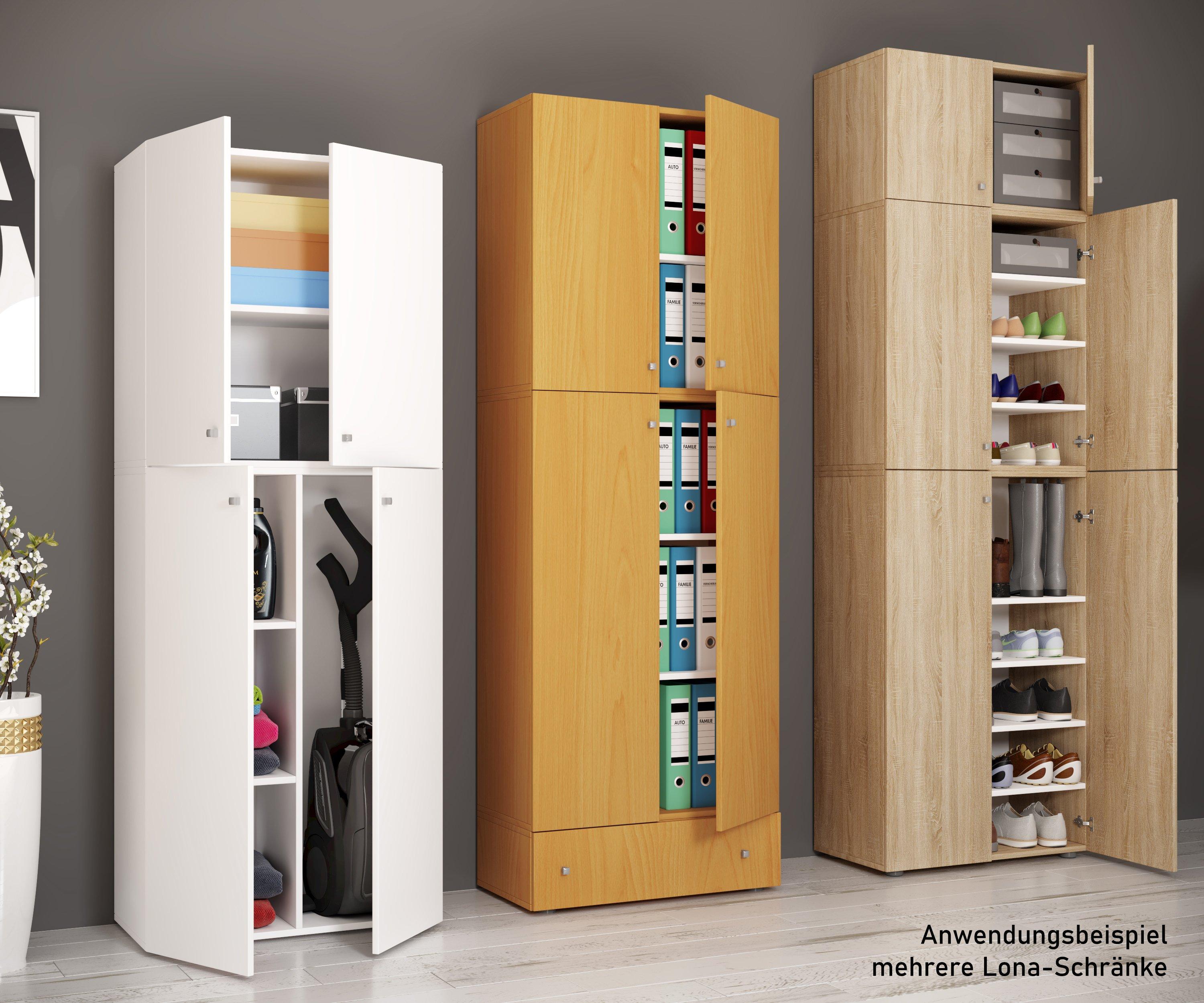 VCM XXL Holz Schuhschrank Kleiderschrank Groß Schrank Schuhe Dielenschrank Lona 5f A