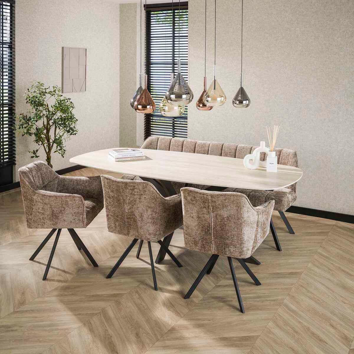 mutoni Esstisch Danish oval Romano 215x105
