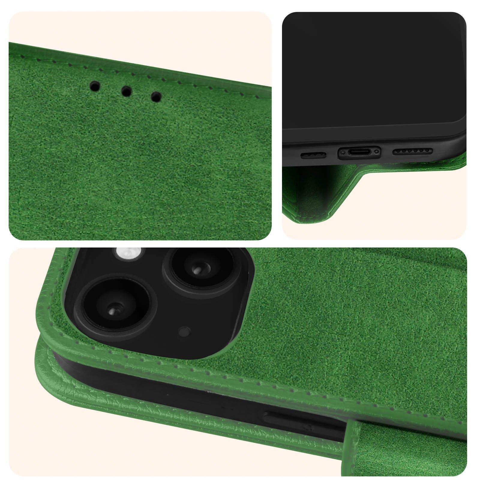 Avizar Klappetui Apple iPhone 15 Plus Grün