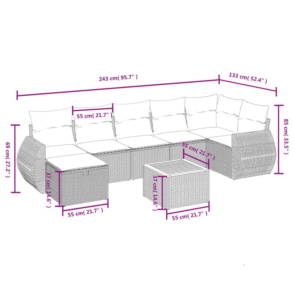 VidaXL Garten sofagarnitur poly-rattan