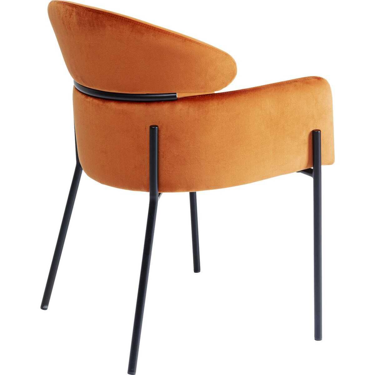 KARE Design Armlehnstuhl Alexia Velvet orange