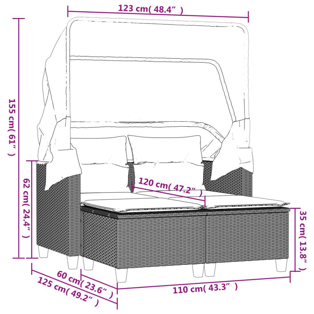 VidaXL Gartensofa poly-rattan