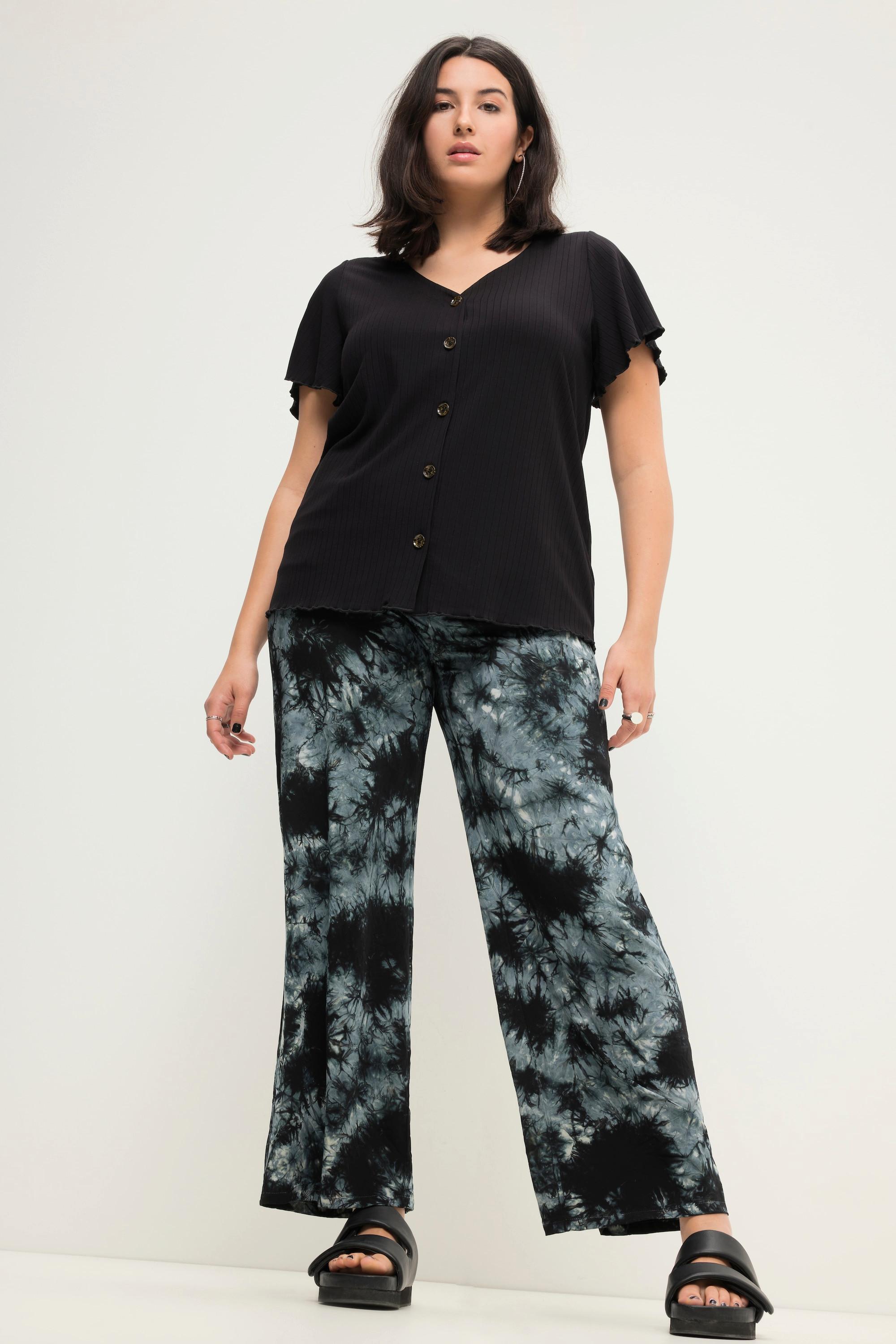 Studio Untold Hose Wide Legs High Waist Batikprint