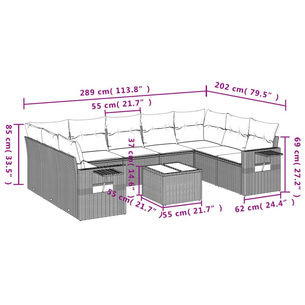 VidaXL Garten sofagarnitur poly-rattan