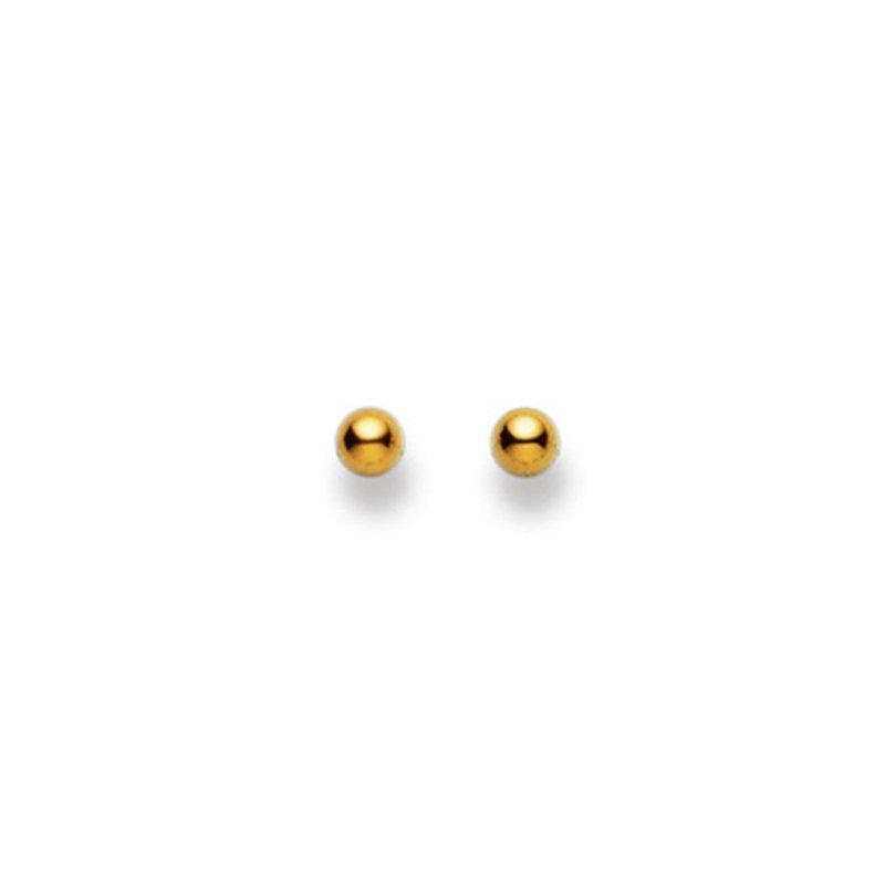 MUAU Schmuck Ohrstecker Gelbgold 750, 3mm