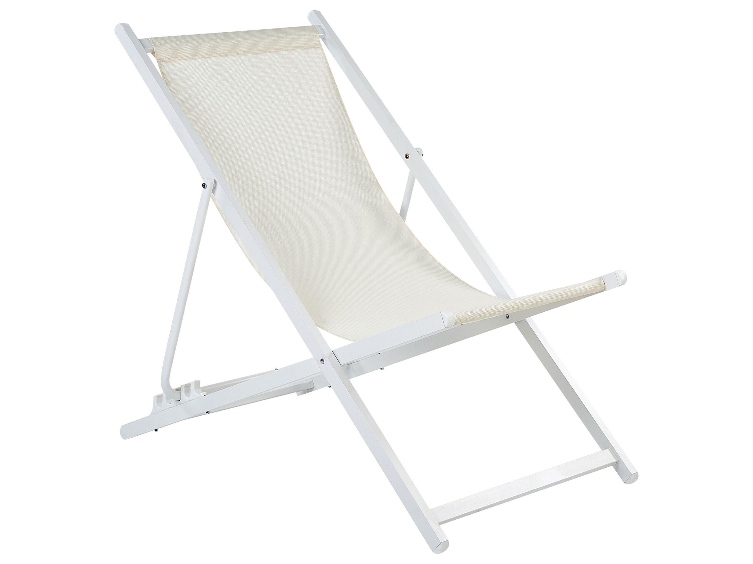 Beliani Klappbarer Liegestuhl aus Aluminium Klassisch LOCRI II