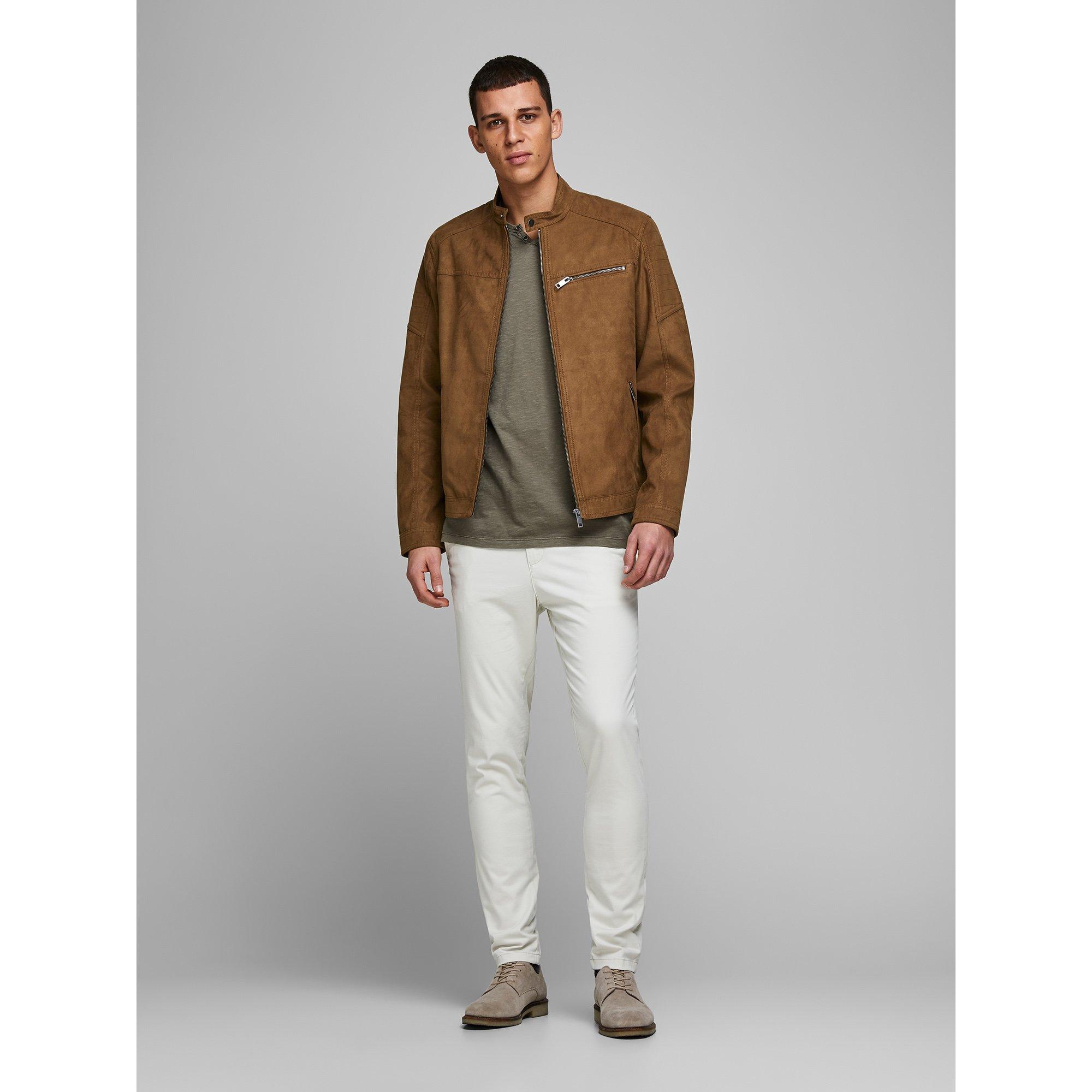 JACK & JONES JJEROCKY JACKET NOOS Lederjacke