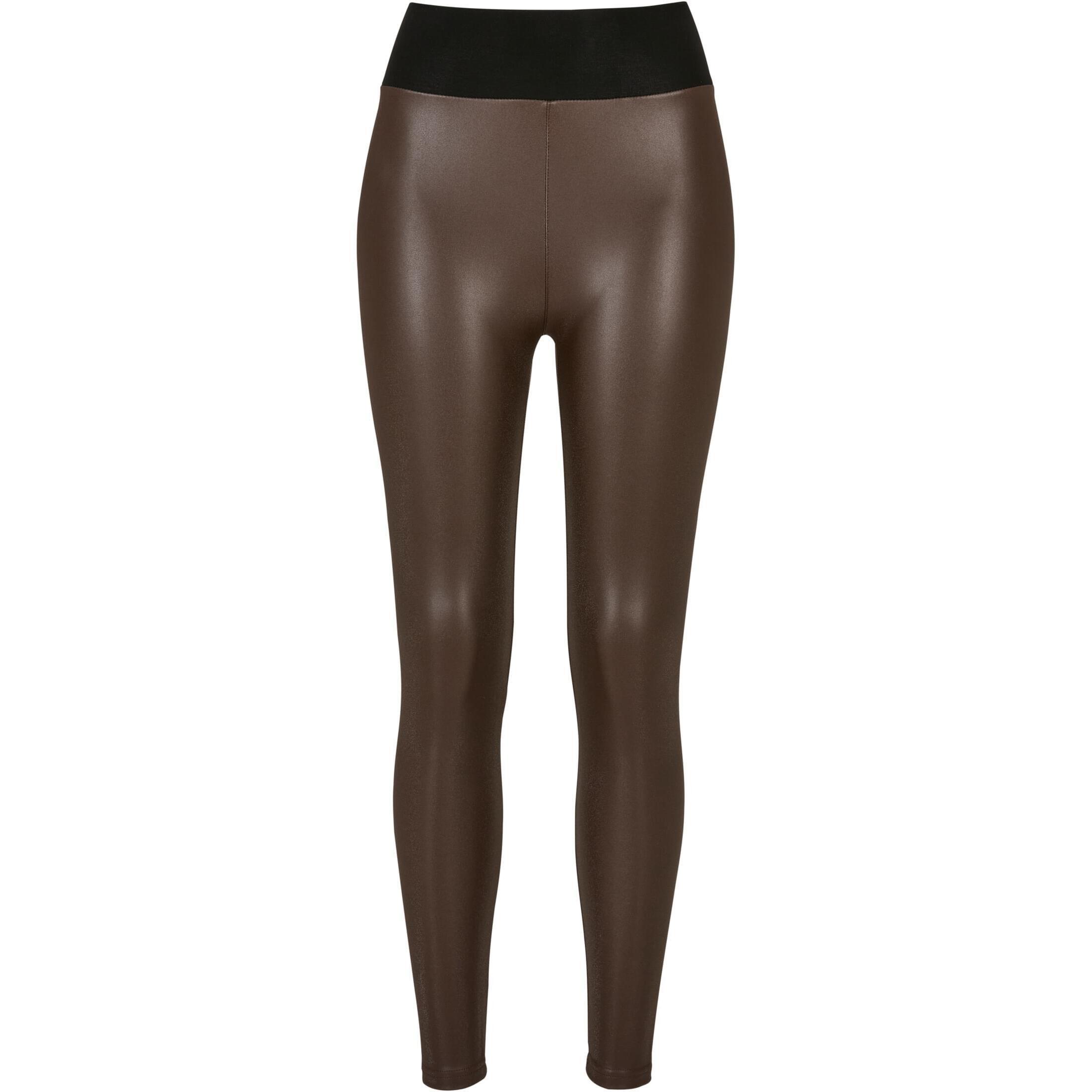URBAN CLASSICS leggings aus kunstleder mit hoher taille,