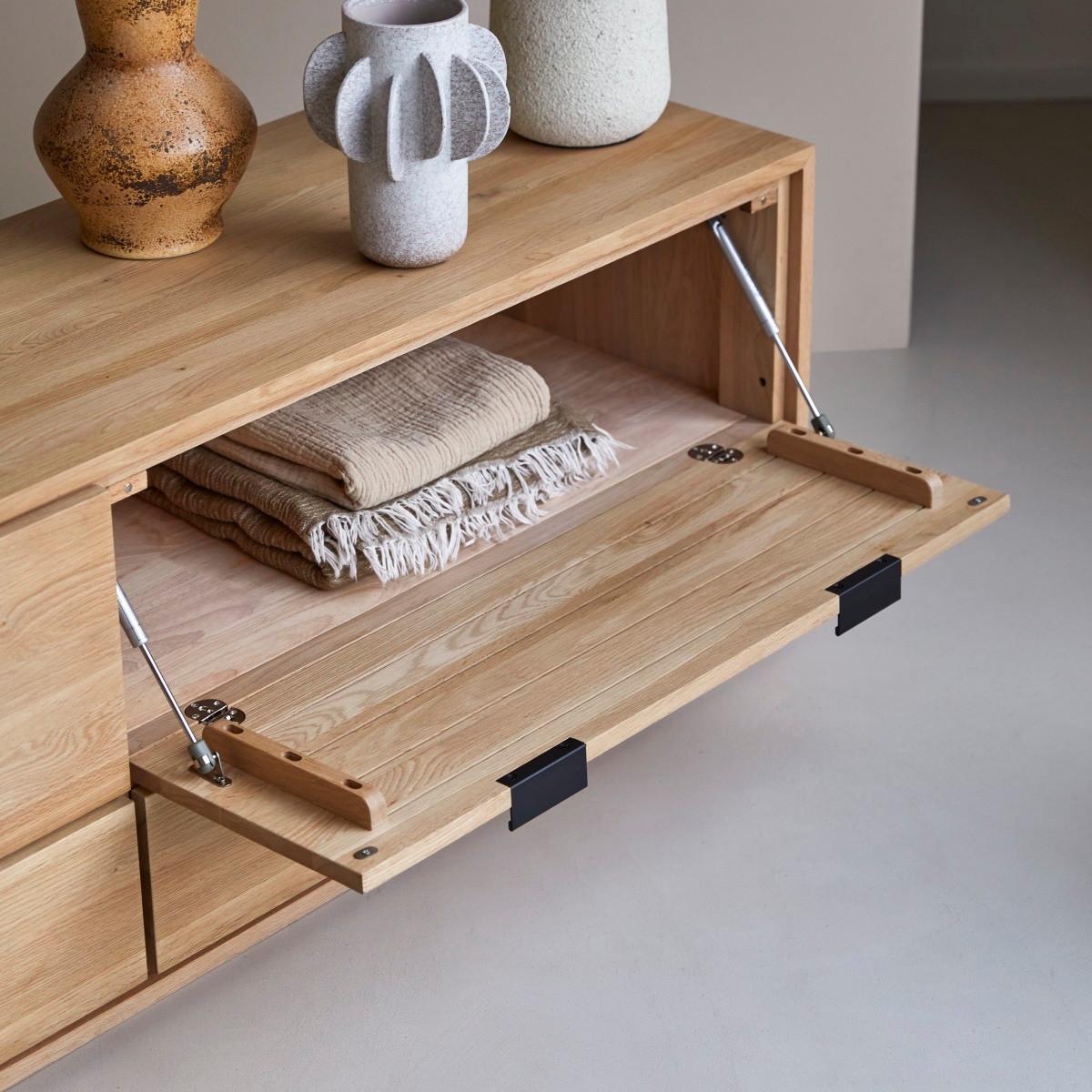 Tikamoon TV Schrank aus massivem Eichenholz 180 cm Senson