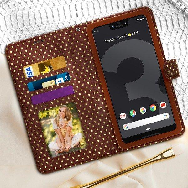 Avizar Flip Cover Tupfen Größe XXL – Braun
