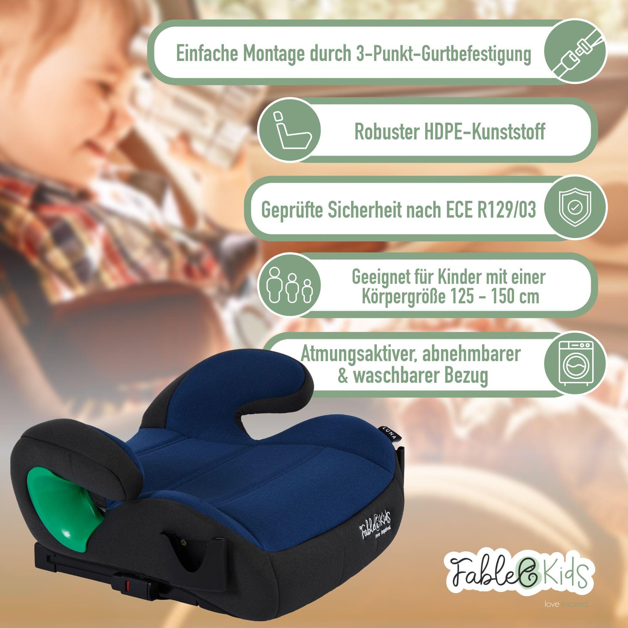 FableKids Autokindersitz Autositz Kinderautositz Kindersitz Sitzerhöhung