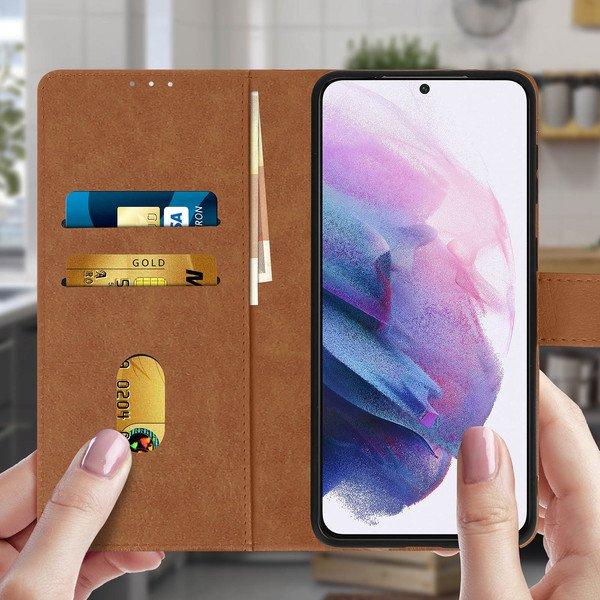 Avizar Klapphülle Samsung Galaxy S21 Plus Braun