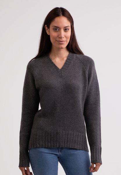 CASH-MERE.CH Recycelter Kaschmir V-Ausschnitt Pullover