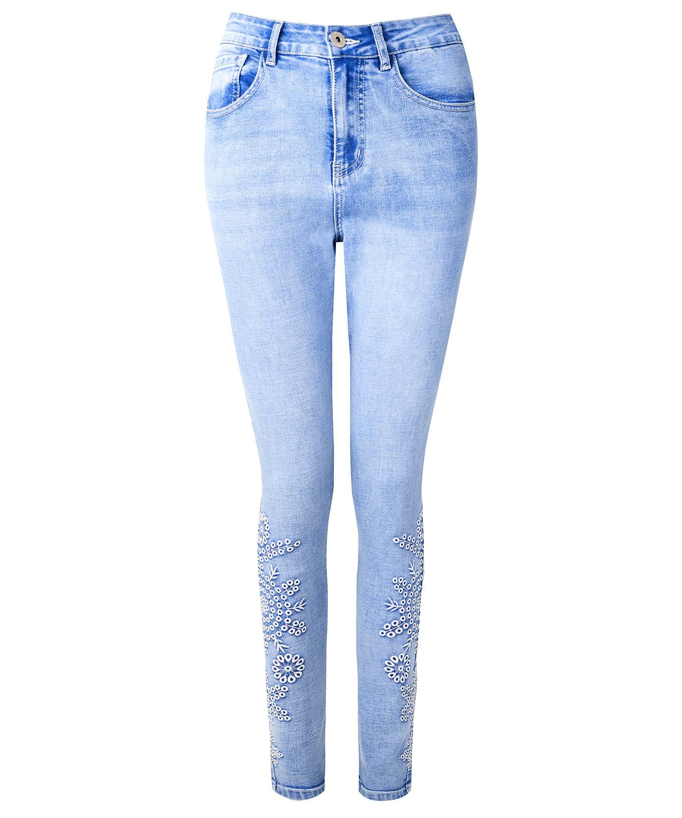 Joe Browns Skinny Fit Jeans mit Metallic Blumenmuster