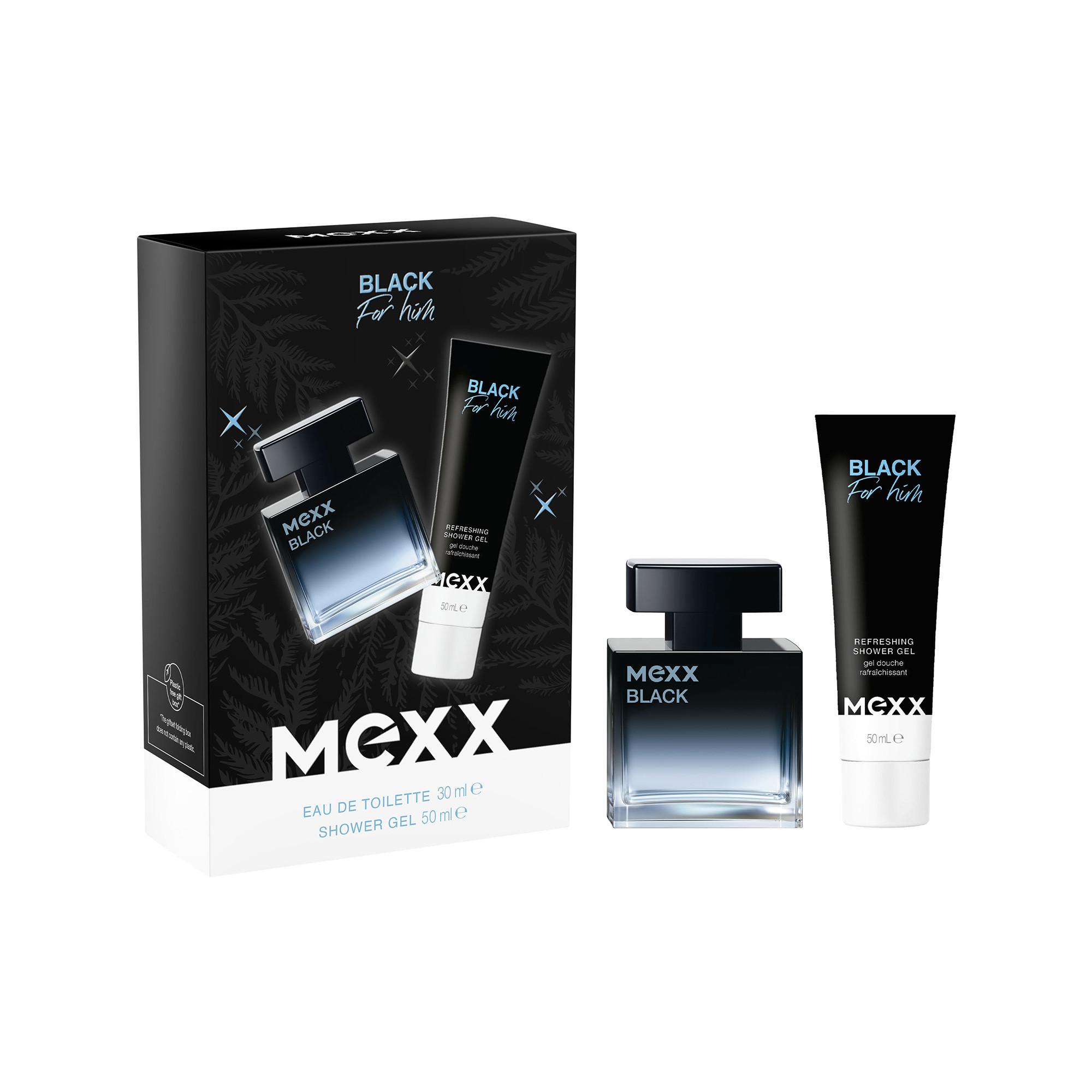 MEXX Black For Him Eau de Toilette Geschenkset