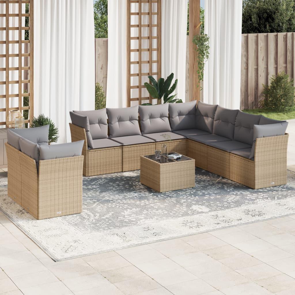 VidaXL Garten sofagarnitur poly-rattan