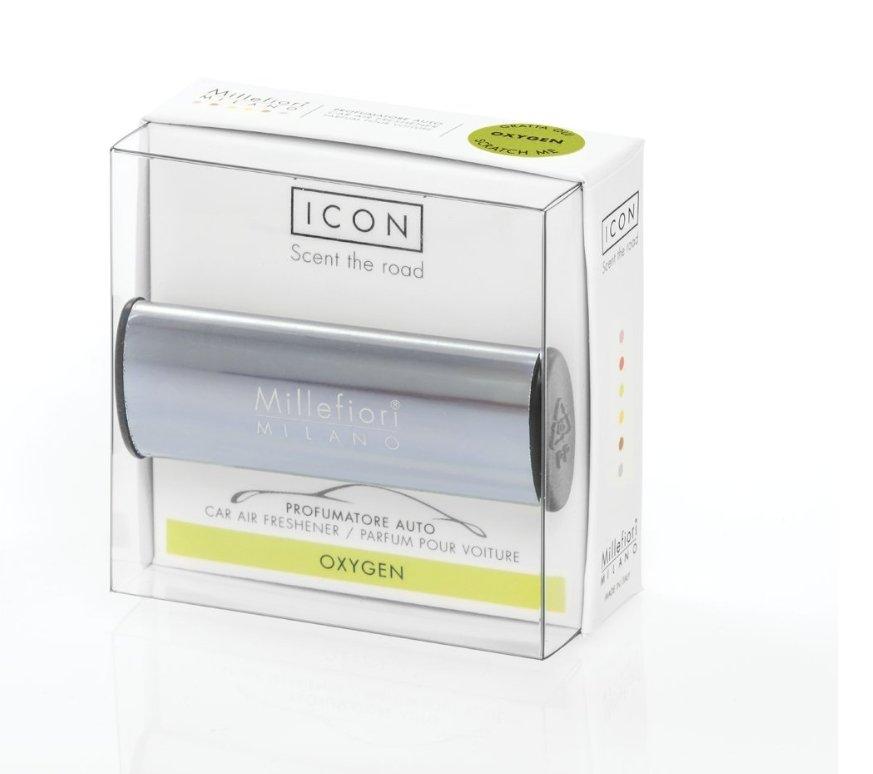 Millefiori Milano Oxygen - Blue Shiny Icon Metallo Car Refresher -