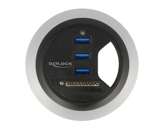 DeLock 62869 Schnittstellen-Hub USB 3.2 Gen 1 (3.1 Gen 1) Type-A 5000 Mbit/s Schwarz
