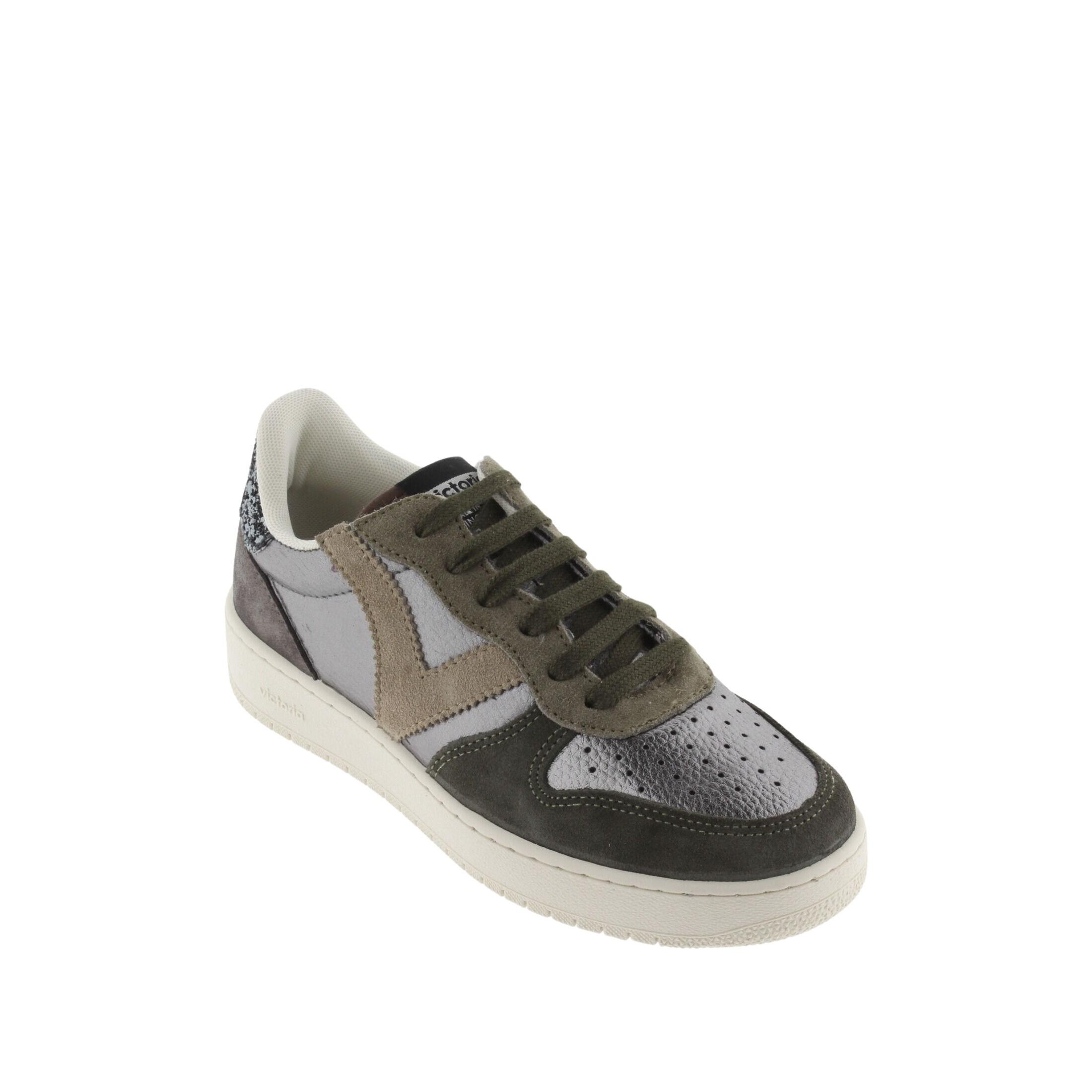 Victoria damen-sneakers aus metallic- und wildleder madrid