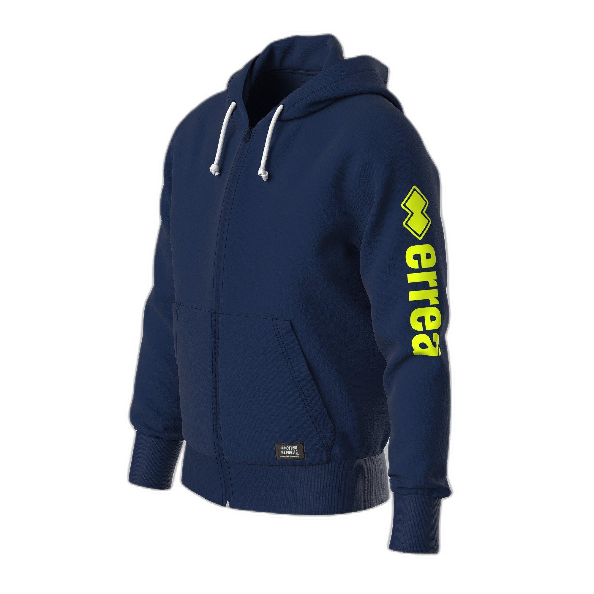 errea kinder-sweatshirt mit reißverschluss und kapuze essential