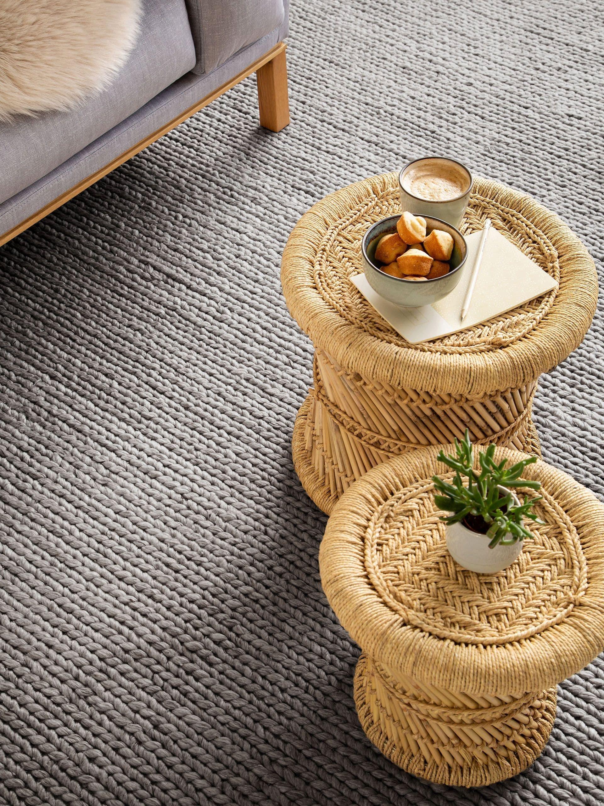 Benuta Wollteppich Uno Hell