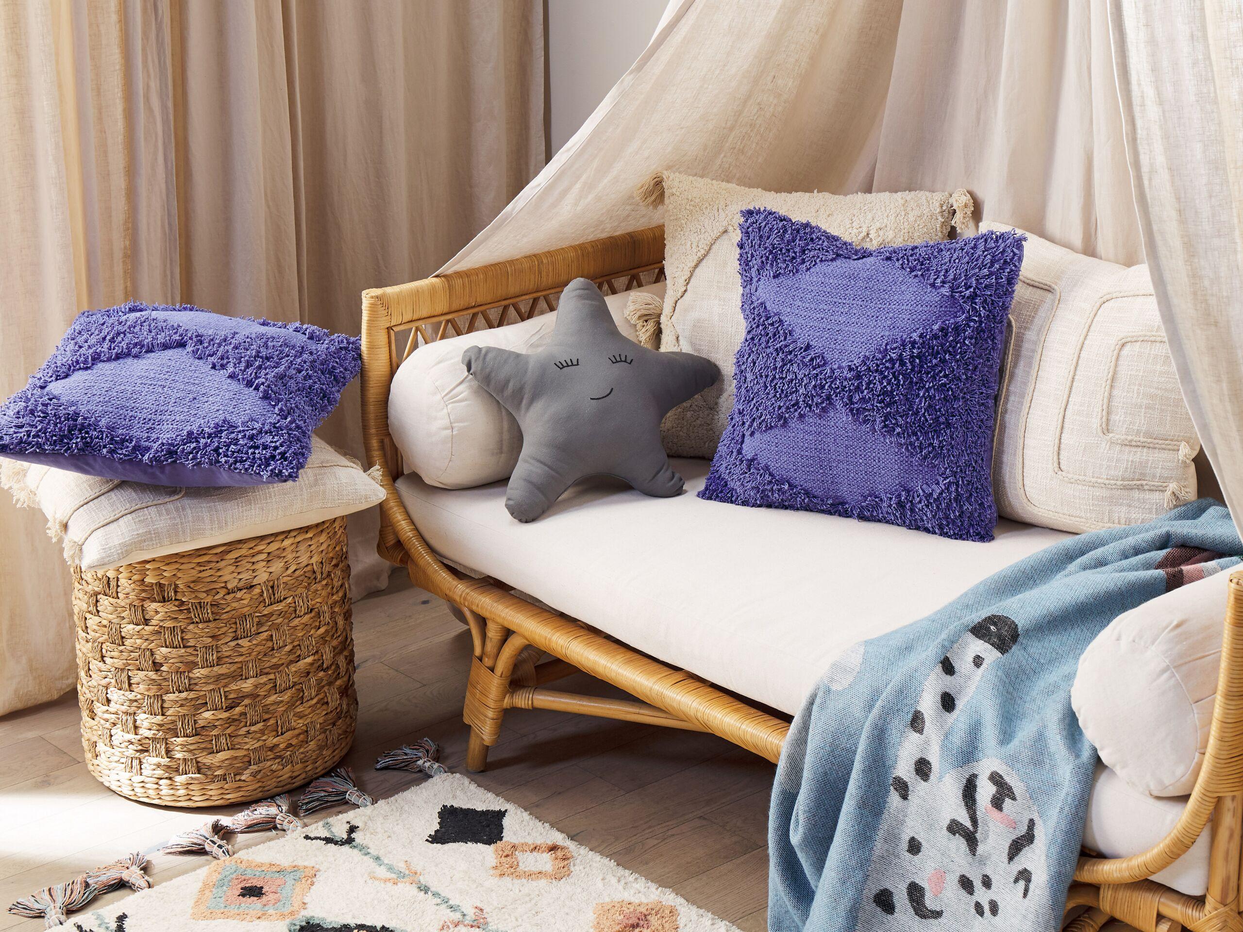 Beliani Dekokissen 2er Set aus Baumwolle Boho RHOEO